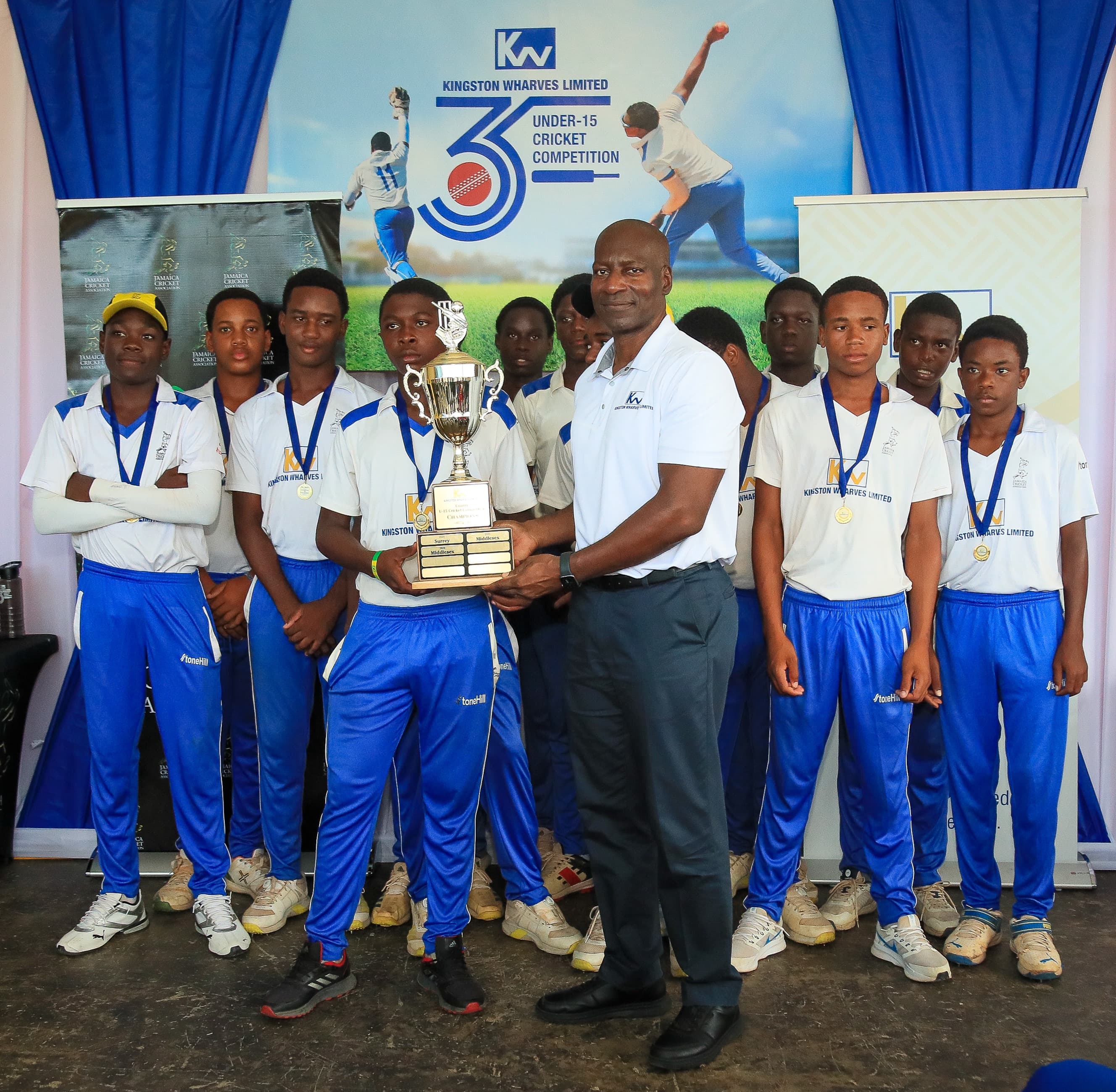 Middlesex finish the job, crush Surrey to lift Kingston Wharves U15 crown