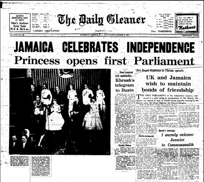 jamaican independence on august 6 1962