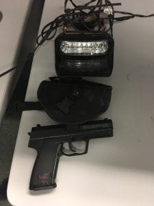 The gun and contraband that were found in Bustamante's car