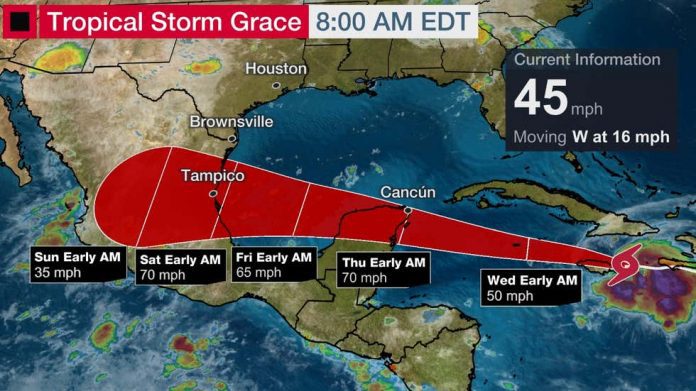 tropical storm grace