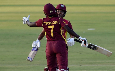 West indies-women-hugs