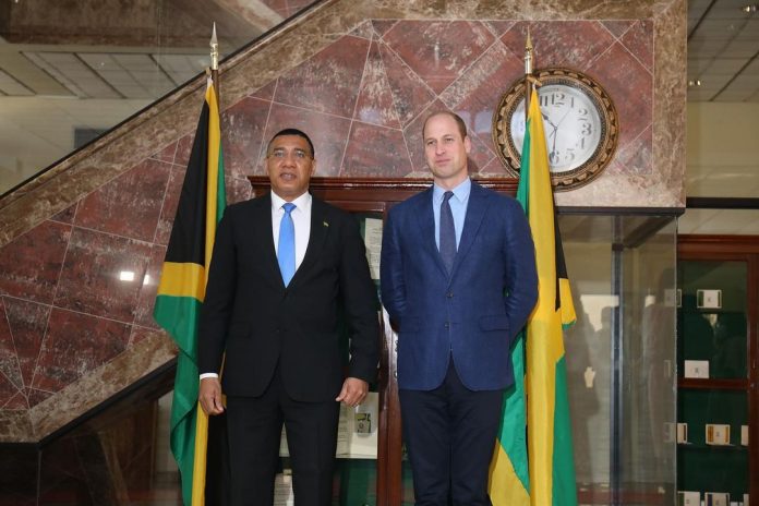 Andrew Holness and Prince William