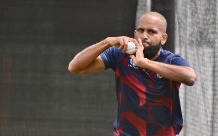 Leg-spinner Yannic Cariah goes through his paces in the nets Down Under ...