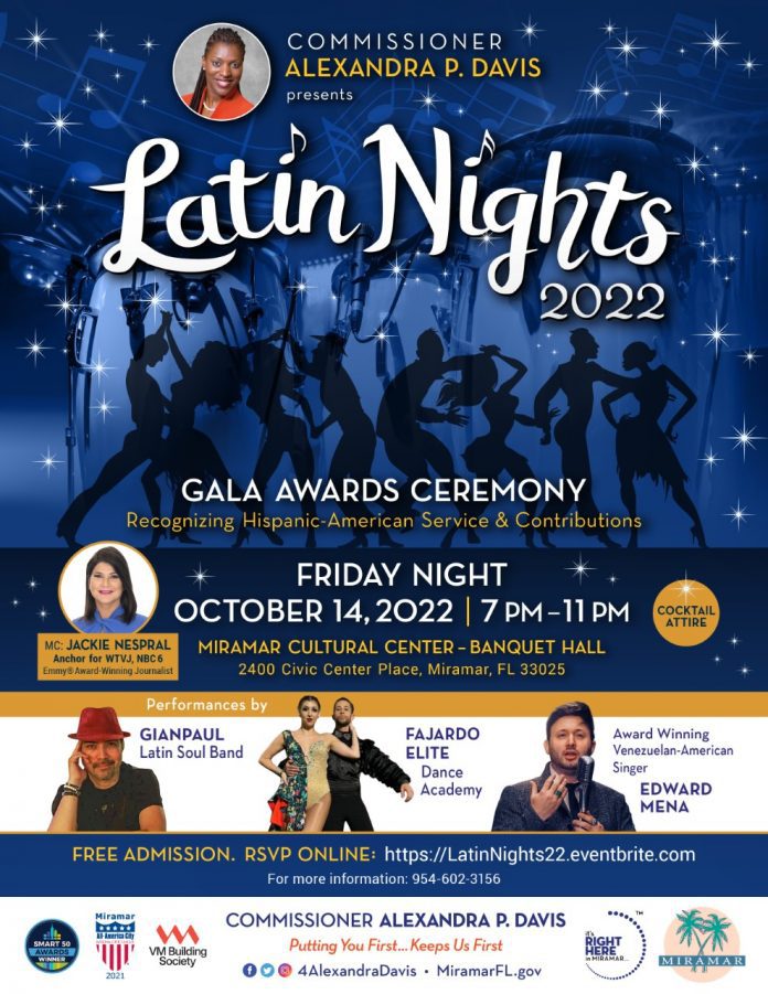 Hispanic leaders in Miramar to be honored at the 2022 Latin Nights Gala Award Ceremony