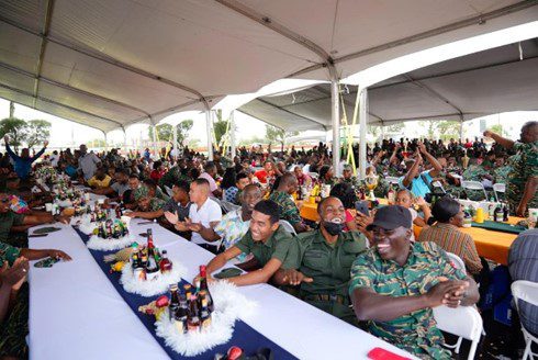 Guyana announces one-month bonus, free building materials for soldiers