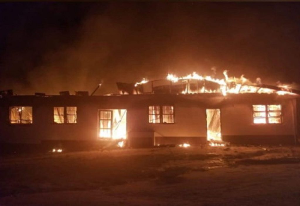 Deadly blaze at Mahdia Secondary School.