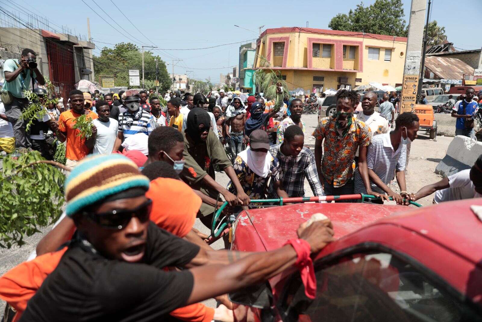 Haitian protesters