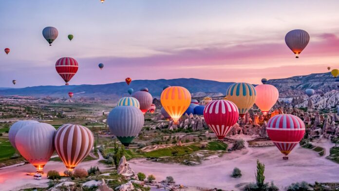 Hot air ballooning in Cappadocia, Turkey