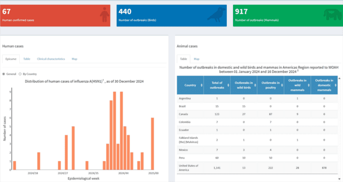 PAHO launches online dashboard to monitor avian influenza in the Americas