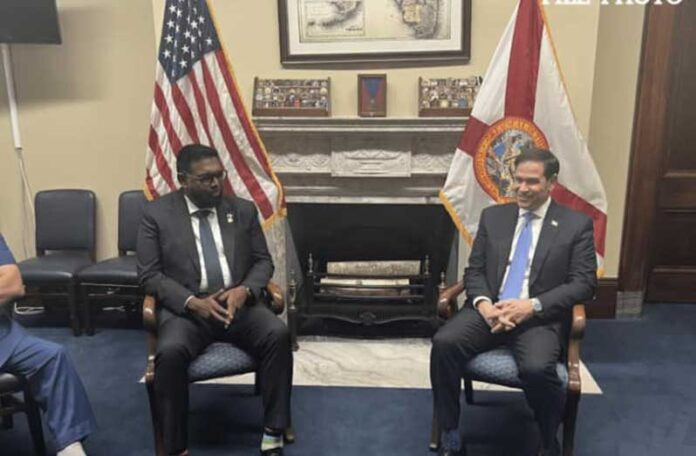 Guyana president meets with US Secretary of State