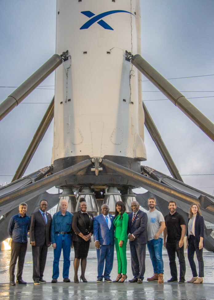 Bahamas Prime Minister Philip Brave Davis recently visited the SpaceX headquarters in California