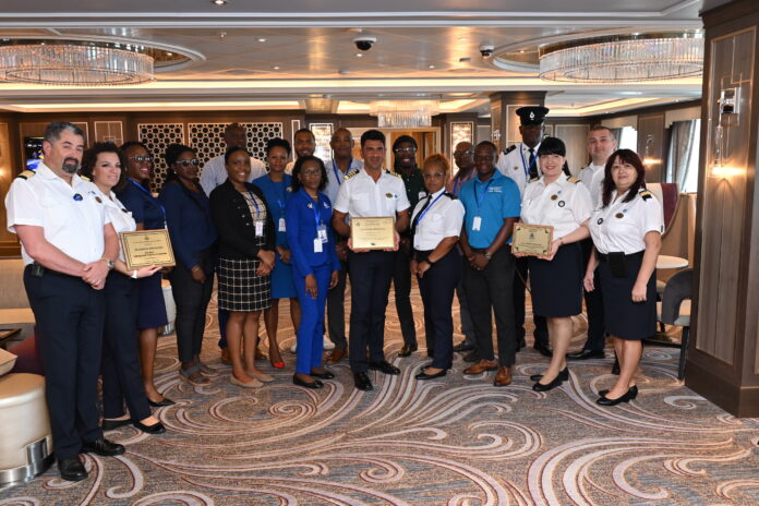 Group Photo Welcoming the Majestic Princess Cruise Ship Grenada