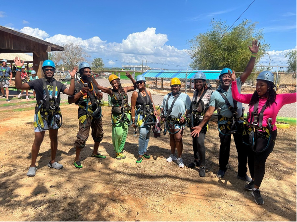 Pictured: A section of Participants of the 3rd Global Tourism Resilience Conference enjoying the excursion offerings at Jamwest on Wednesday February 19, 2025